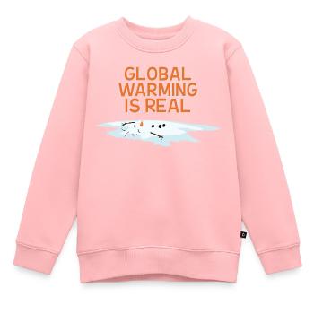 LE RÉCHAUFFEMENT CLIMATIQUE EST RÉEL - Sweat Premium enfant bio - rose - Devant - AI Model Kid Female (0cm)
