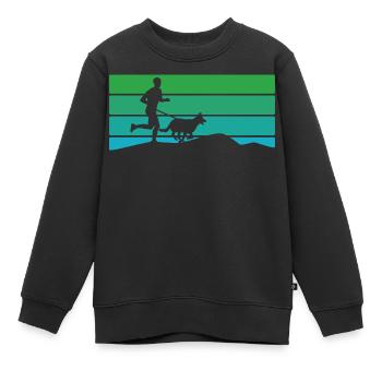 Canicross cross-country avec des sports canins - Sweat Premium enfant bio - noir - Devant - AI Model Kid Female (0cm)