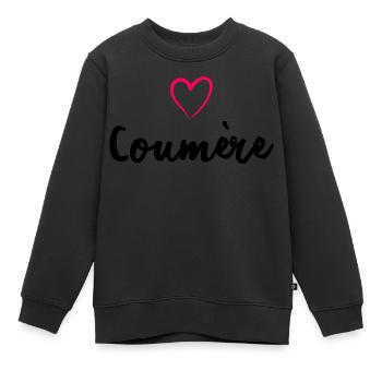 Coumère - Sweat Premium enfant bio - noir - Devant - AI Model Kid Female (0cm)