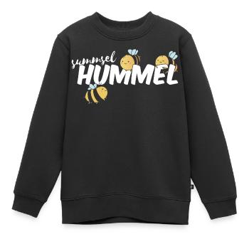 Summsel Hummel Tier niedliche Hummel - Kinder Premium Organic Sweatshirt - Schwarz - Vorne - AI Model Kid Female (0cm)