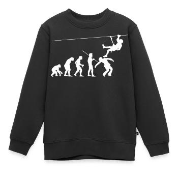 Tyrolienne - Sweat Premium enfant bio - noir - Devant - AI Model Kid Female (0cm)