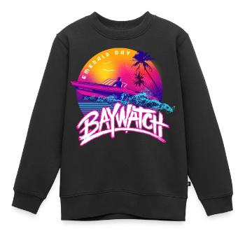 Baywatch Boot Emerald Bay - Kinder Premium Organic Sweatshirt - Schwarz - Vorne - AI Model Kid Female (0cm)