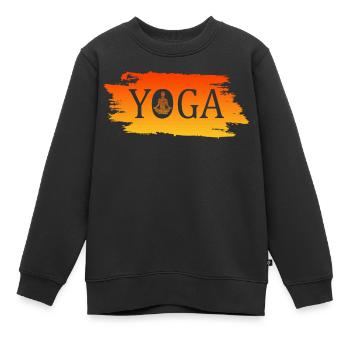 Yoga - Kinder Premium Organic Sweatshirt - Schwarz - Vorne - AI Model Kid Female (0cm)