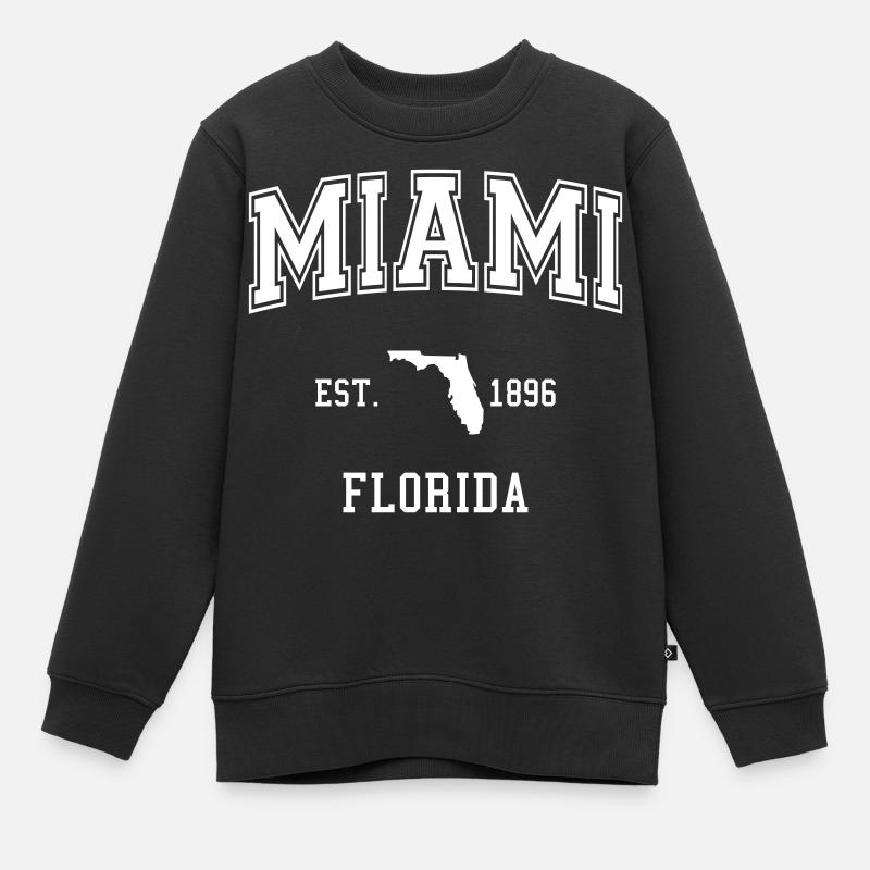 Miami - Sweat Premium enfant bio - noir