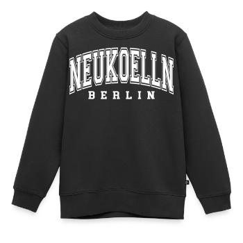 Neukölln - Kinder Premium Organic Sweatshirt - Schwarz - Vorne - AI Model Kid Female (0cm)