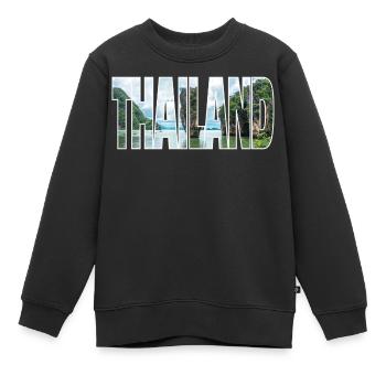 Thailand - Kinder Premium Organic Sweatshirt - Schwarz - Vorne - AI Model Kid Female (0cm)
