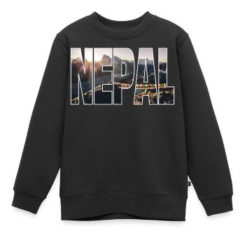 Nepal - Kinder Premium Organic Sweatshirt - Schwarz - Vorne - AI Model Kid Female (0cm)