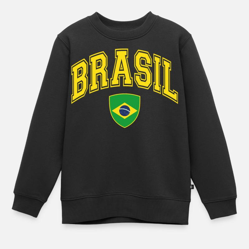 Brasilien - Kinder Premium Organic Sweatshirt - Schwarz
