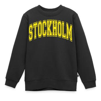 Stockholm - Sweat Premium enfant bio - noir - Devant - AI Model Kid Female (0cm)