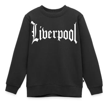 Liverpool - Sweat Premium enfant bio - noir - Devant - AI Model Kid Female (0cm)