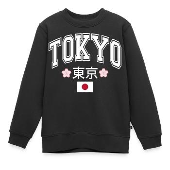 Tokyo - Sweat Premium enfant bio - noir - Devant - AI Model Kid Female (0cm)