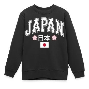 Japon - Sweat Premium enfant bio - noir - Devant - AI Model Kid Female (0cm)