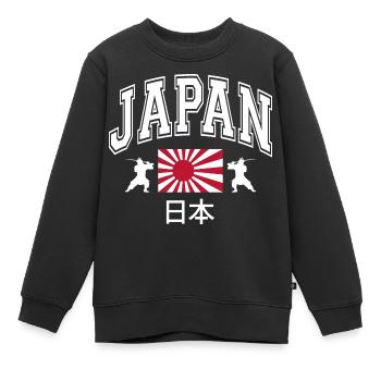 Japan - Kinder Premium Organic Sweatshirt - Schwarz - Vorne - AI Model Kid Female (0cm)