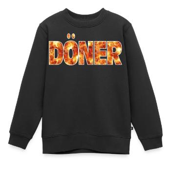 Kebab - Sweat Premium enfant bio - noir - Devant - AI Model Kid Female (0cm)