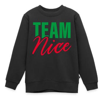 Team Nizza - Kinder Premium Organic Sweatshirt - Schwarz - Vorne - AI Model Kid Female (0cm)