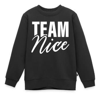 Team Nizza - Kinder Premium Organic Sweatshirt - Schwarz - Vorne - AI Model Kid Female (0cm)