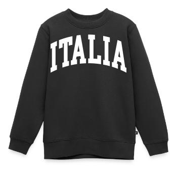 Italie - Sweat Premium enfant bio - noir - Devant - AI Model Kid Female (0cm)