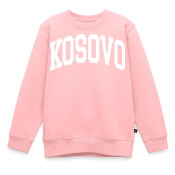 Kosovo - Sweat Premium enfant bio - rose - Devant - AI Model Kid Female (0cm)