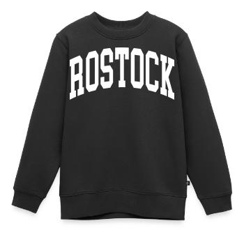 Rostock - Sweat Premium enfant bio - noir - Devant - AI Model Kid Female (0cm)