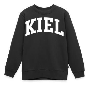 Kiel - Kinder Premium Organic Sweatshirt - Schwarz - Vorne - AI Model Kid Female (0cm)