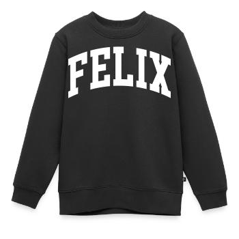 Felix - Kinder Premium Organic Sweatshirt - Schwarz - Vorne - AI Model Kid Female (0cm)