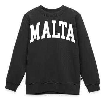 Malte - Sweat Premium enfant bio - noir - Devant - AI Model Kid Female (0cm)