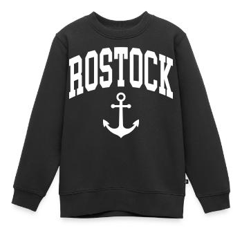 Rostock - Kinder Premium Organic Sweatshirt - Schwarz - Vorne - AI Model Kid Female (0cm)