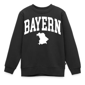 Bayern - Kinder Premium Organic Sweatshirt - Schwarz - Vorne - AI Model Kid Female (0cm)