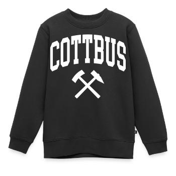 Cottbus - Kinder Premium Organic Sweatshirt - Schwarz - Vorne - AI Model Kid Female (0cm)