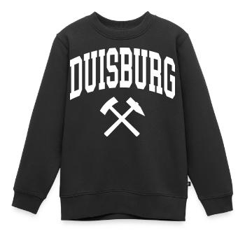 Duisburg - Kinder Premium Organic Sweatshirt - Schwarz - Vorne - AI Model Kid Female (0cm)