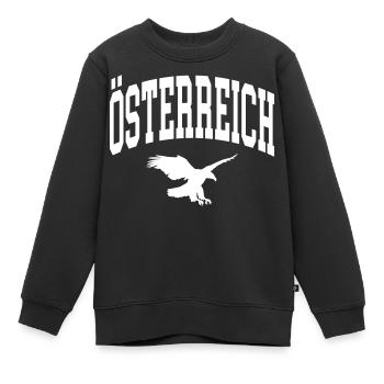 Autriche - Sweat Premium enfant bio - noir - Devant - AI Model Kid Female (0cm)