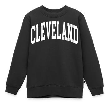 Cleveland - Sweat Premium enfant bio - noir - Devant - AI Model Kid Female (0cm)