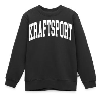 Kraftsport - Kinder Premium Organic Sweatshirt - Schwarz - Vorne - AI Model Kid Female (0cm)