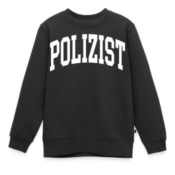 Polizist - Kinder Premium Organic Sweatshirt - Schwarz - Vorne - AI Model Kid Female (0cm)