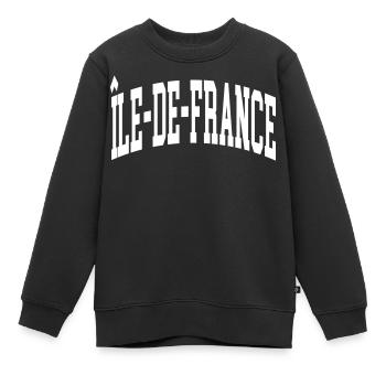 Île-de-France - Sweat Premium enfant bio - noir - Devant - AI Model Kid Female (0cm)