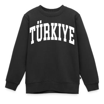 Türkei - Kinder Premium Organic Sweatshirt - Schwarz - Vorne - AI Model Kid Female (0cm)