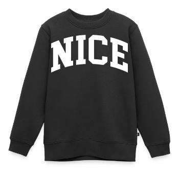 Nizza - Kinder Premium Organic Sweatshirt - Schwarz - Vorne - AI Model Kid Female (0cm)