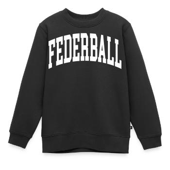 Federball - Kinder Premium Organic Sweatshirt - Schwarz - Vorne - AI Model Kid Female (0cm)