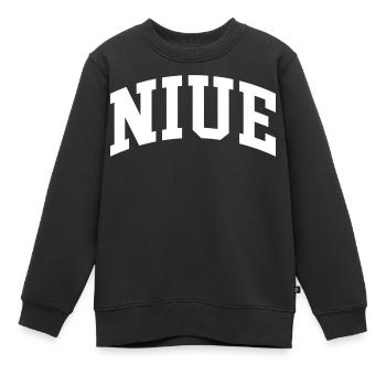 Niue - Kinder Premium Organic Sweatshirt - Schwarz - Vorne - AI Model Kid Female (0cm)