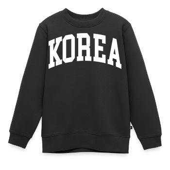 Korea - Kinder Premium Organic Sweatshirt - Schwarz - Vorne - AI Model Kid Female (0cm)