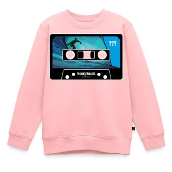 Die drei ??? Rocky Beach Surfen - Kinder Premium Organic Sweatshirt - Rosa - Vorne - AI Model Kid Female (0cm)