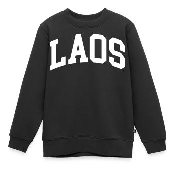 Laos - Kinder Premium Organic Sweatshirt - Schwarz - Vorne - AI Model Kid Female (0cm)