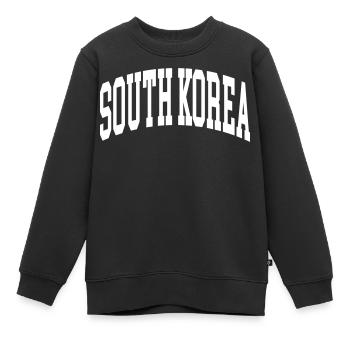 South Korea - Kinder Premium Organic Sweatshirt - Schwarz - Vorne - AI Model Kid Female (0cm)