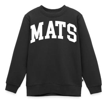 Mats - Kinder Premium Organic Sweatshirt - Schwarz - Vorne - AI Model Kid Female (0cm)