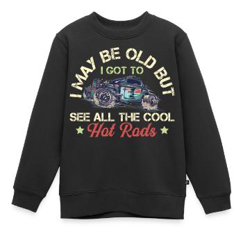 Hot Rods - Oldtimer - Kinder Premium Organic Sweatshirt - Schwarz - Vorne - AI Model Kid Female (0cm)