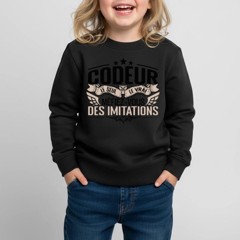 Codeur cadeau Codeur le vrai Codeur Sweat Premium enfant bio