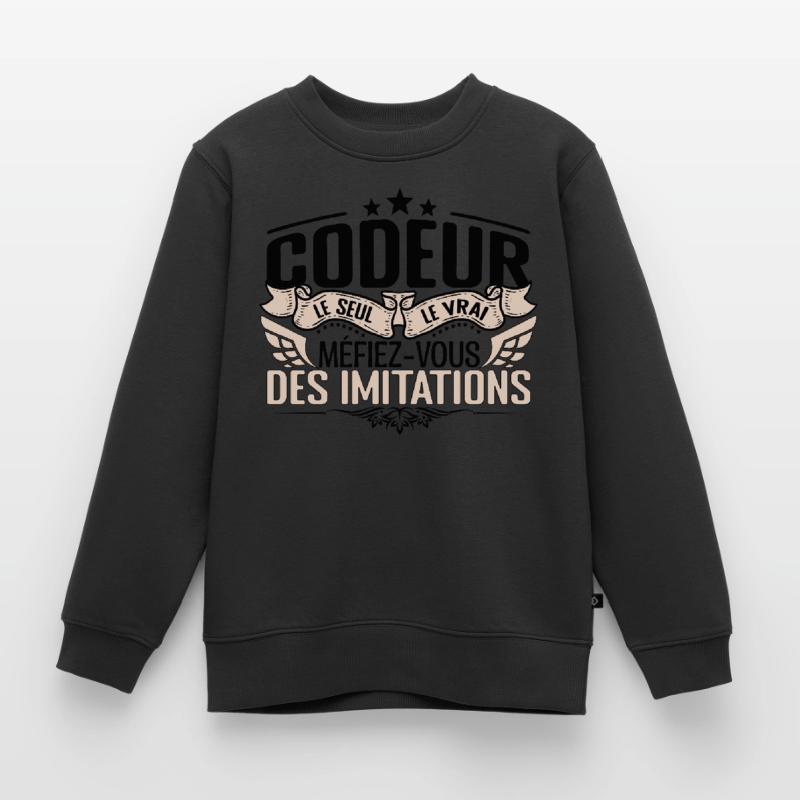 Codeur cadeau Codeur le vrai Codeur Sweat Premium enfant bio