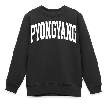 Pyongyang - Kinder Premium Organic Sweatshirt - Schwarz - Vorne - AI Model Kid Female (0cm)