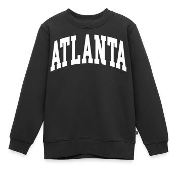 Atlanta - Sweat Premium enfant bio - noir - Devant - AI Model Kid Female (0cm)