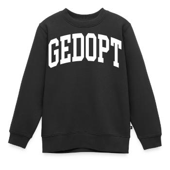 Gedopt - Kinder Premium Organic Sweatshirt - Schwarz - Vorne - AI Model Kid Female (0cm)